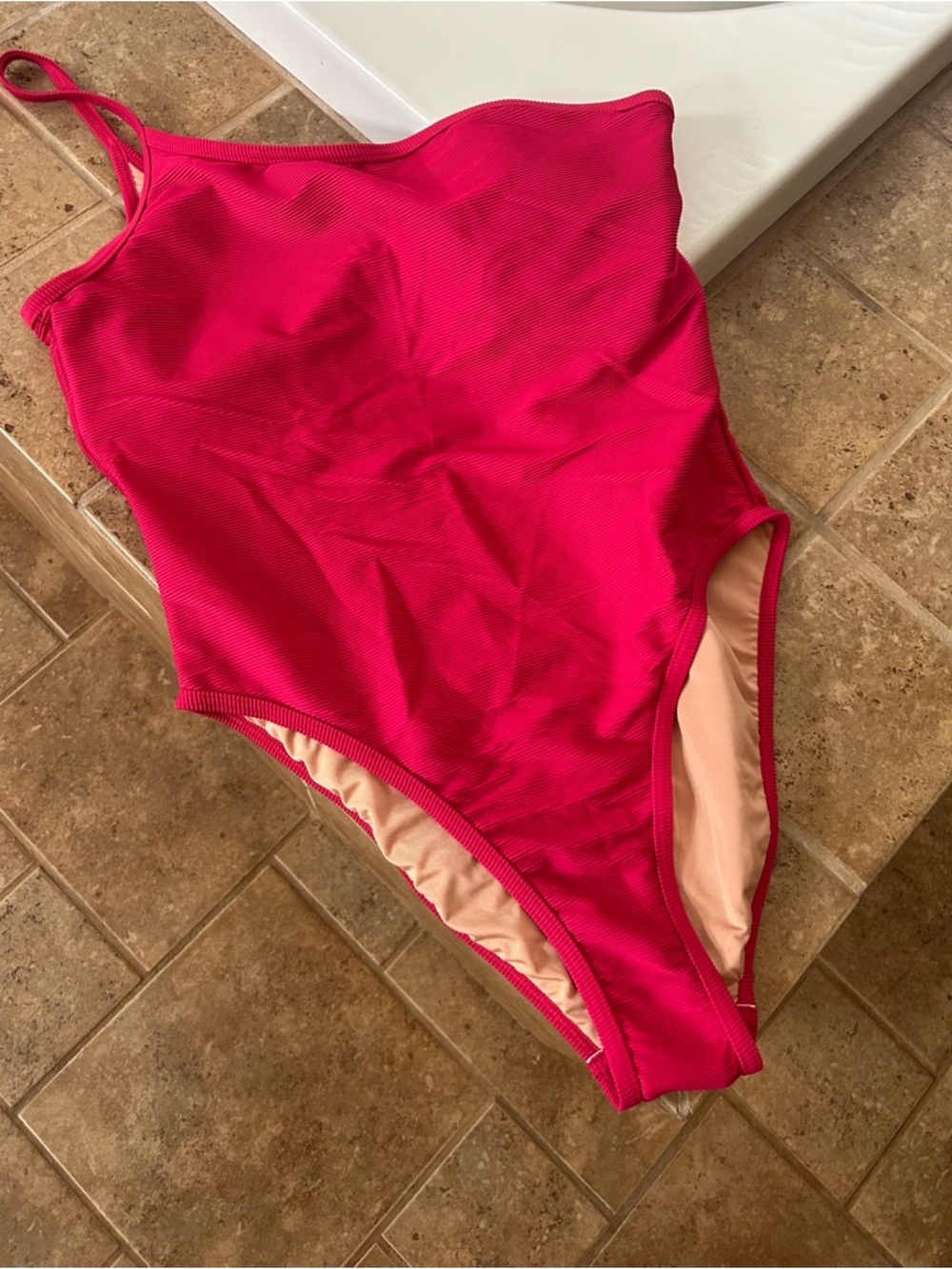 J Crew  Hot Pink One-Piece Swimsuit - Classic Scoop Back NWT